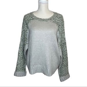 John + Jenn Mixed Yarn Crew Neck Sweater Sz Large